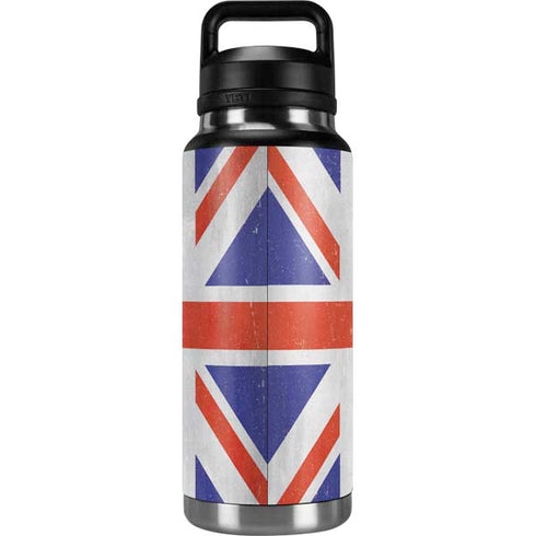 United Kingdom Flag Distressed YETI Rambler 36oz Bottle Skin