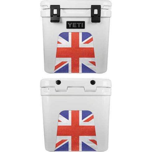 United Kingdom Flag Distressed YETI Roadie 24 Hard Cooler Skin
