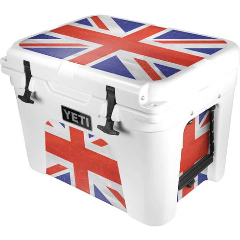 United Kingdom Flag Distressed YETI Tundra 35 Hard Cooler Skin