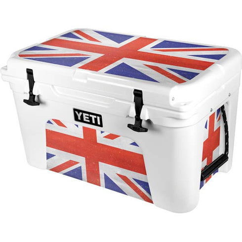 United Kingdom Flag Distressed YETI Tundra 45 Hard Cooler Skin