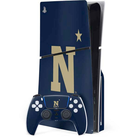 United States Naval Academy USNA PS5 Slim Disk Bundle Skin