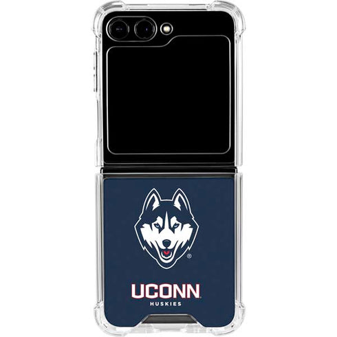 University of Connecticut Huskies Galaxy Z Flip5 5G Clear Case