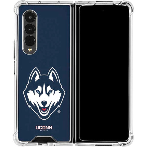 University of Connecticut Huskies Galaxy Z Fold4 5G Clear Case
