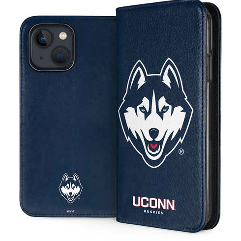 University of Connecticut Huskies iPhone 15 Plus Folio Case