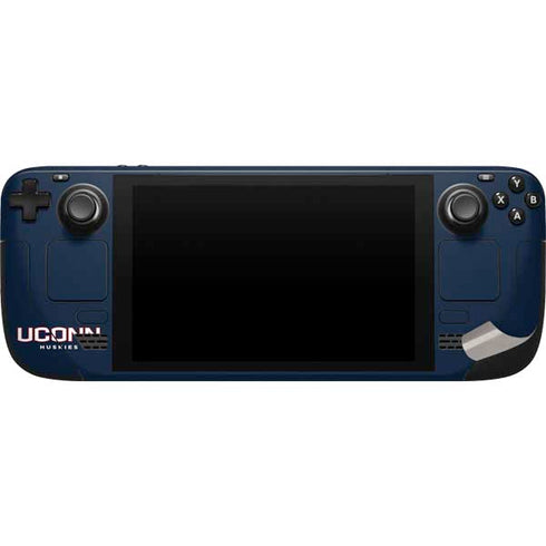 University of Connecticut Huskies Steam Deck Handheld Gaming Computer Skin