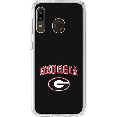 University of Georgia Collegiate Text Galaxy A20 Clear Case