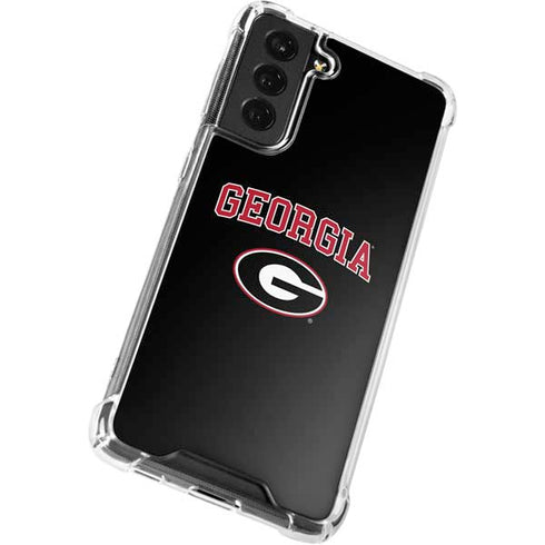 University of Georgia Collegiate Text Galaxy S21 FE Clear Case