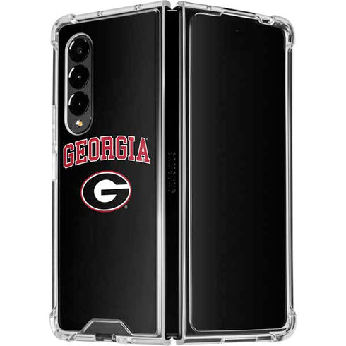 University of Georgia Collegiate Text Galaxy Z Fold4 5G Clear Case