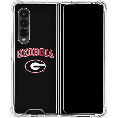 University of Georgia Collegiate Text Galaxy Z Fold4 5G Clear Case