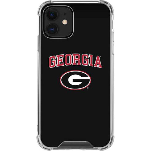 University of Georgia Collegiate Text iPhone 12 Clear Case