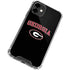 University of Georgia Collegiate Text iPhone 12 Clear Case