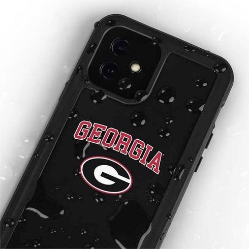 University of Georgia Collegiate Text iPhone 12 Mini Waterproof Case