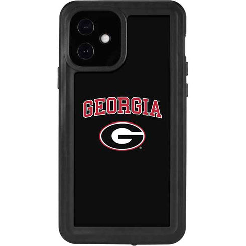University of Georgia Collegiate Text iPhone 12 Waterproof Case