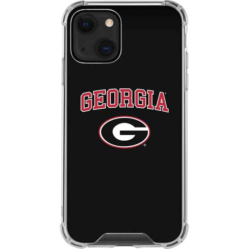 University of Georgia Collegiate Text iPhone 14 Plus Clear Case