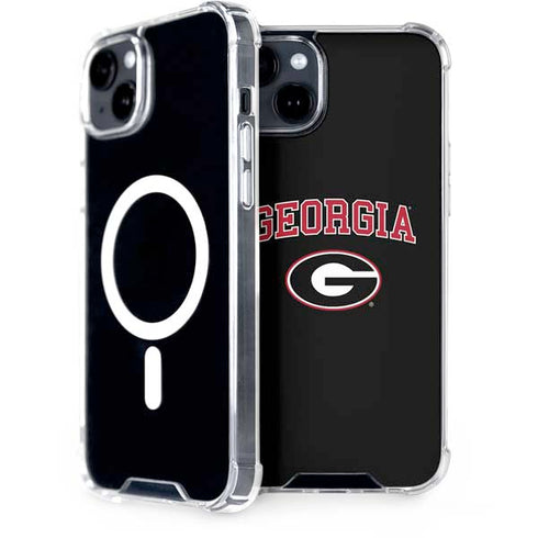 University of Georgia Collegiate Text iPhone 15 Plus MagSafe Case