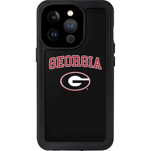 University of Georgia Collegiate Text iPhone 14 Pro Waterproof Case