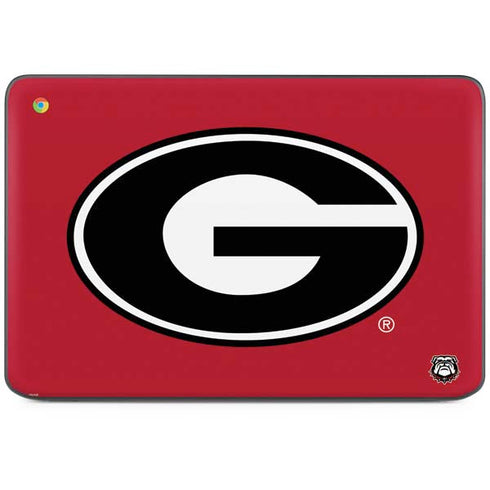 University of Georgia Logo Red HP Chromebook Skin