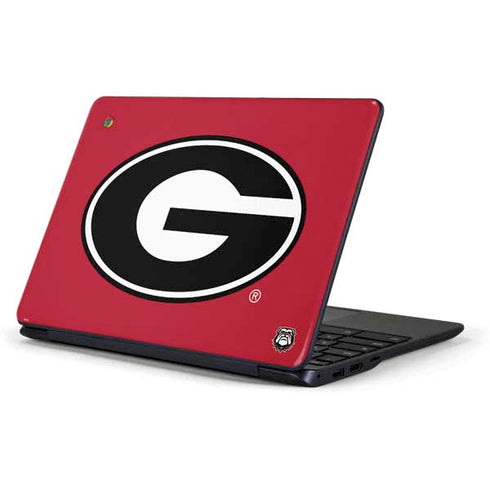 University of Georgia Logo Red Samsung Chromebook Skin