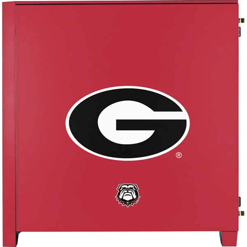 University of Georgia Logo Red Corsair 4000D Tempered Glass Mid-Tower ATX Case Skin