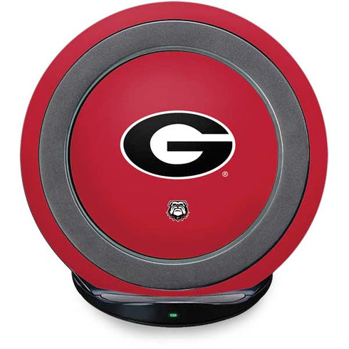 University of Georgia Logo Red Fast Charge Wireless Charging Stand Skin
