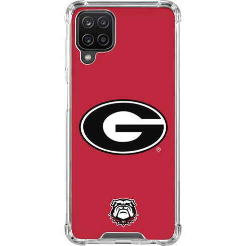 University of Georgia Logo Red Galaxy A12 Clear Case