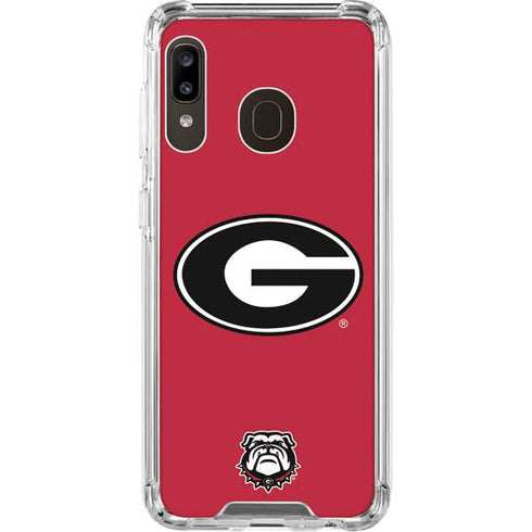 University of Georgia Logo Red Galaxy A30 Clear Case