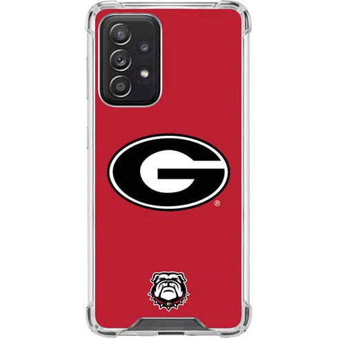 University of Georgia Logo Red Galaxy A52 5G Clear Case