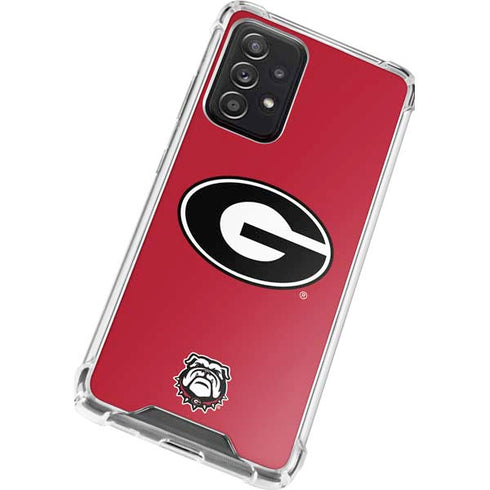 University of Georgia Logo Red Galaxy A52 5G Clear Case