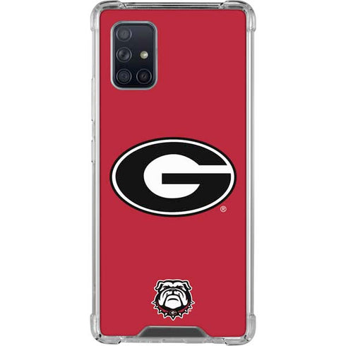 University of Georgia Logo Red Galaxy A71 5G Clear Case