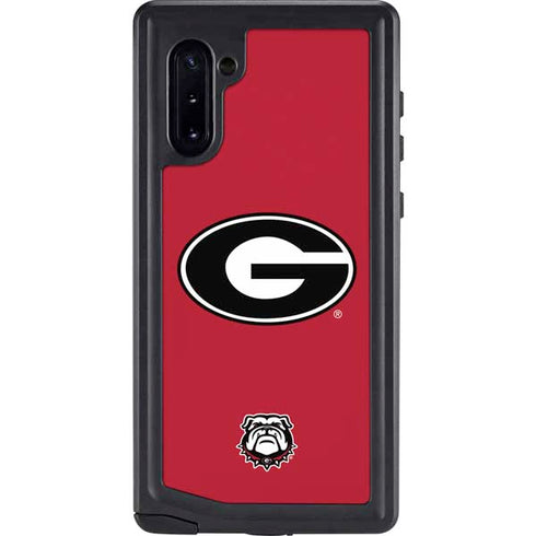 University of Georgia Logo Red Galaxy Note 10 Waterproof Case