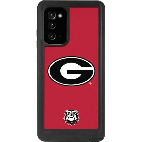 University of Georgia Logo Red Galaxy Note20 5G Waterproof Case