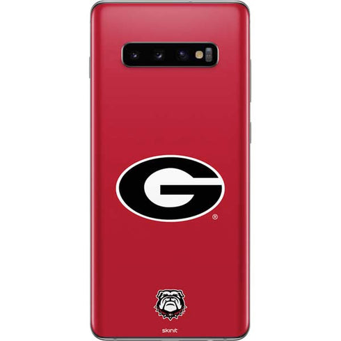 University of Georgia Logo Red Galaxy S10 Plus Skin