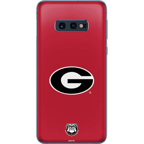 University of Georgia Logo Red Galaxy S10e Skin