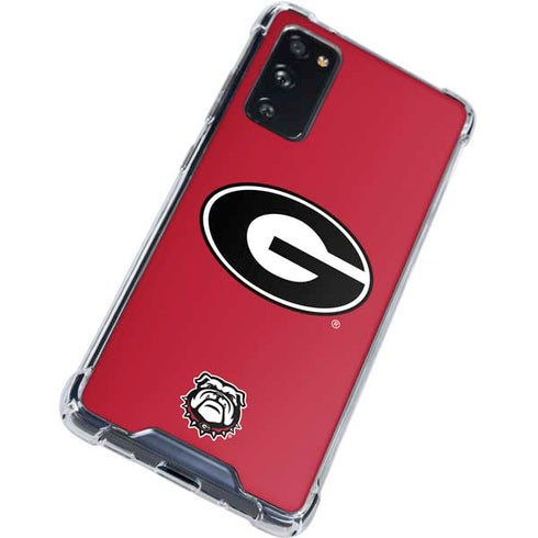University of Georgia Logo Red Galaxy S20 FE Clear Case