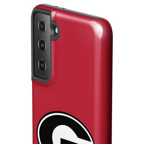 University of Georgia Logo Red Galaxy S21 FE Pro Case