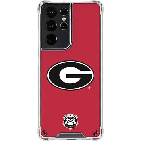 University of Georgia Logo Red Galaxy S21 Ultra 5G Clear Case
