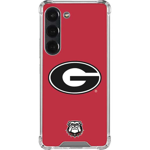 University of Georgia Logo Red Galaxy S23 Clear Case