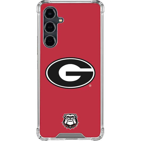 University of Georgia Logo Red Galaxy S23 FE Clear Case