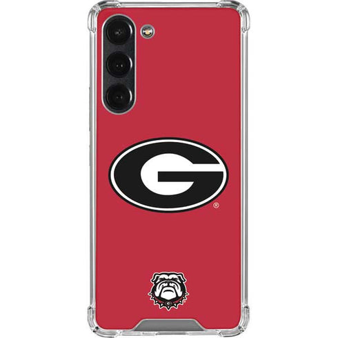 University of Georgia Logo Red Galaxy S23 Plus Clear Case