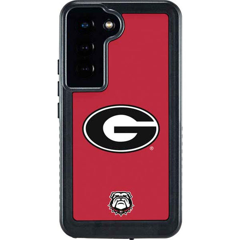 University of Georgia Logo Red Galaxy S23 Waterproof Case