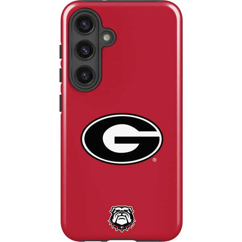 University of Georgia Logo Red Galaxy S24 Plus Impact Case