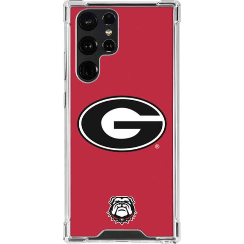 University of Georgia Logo Red Galaxy S24 Ultra Clear Case