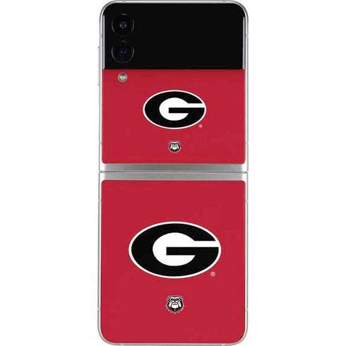 University of Georgia Logo Red Galaxy Z Flip4 5G Skin