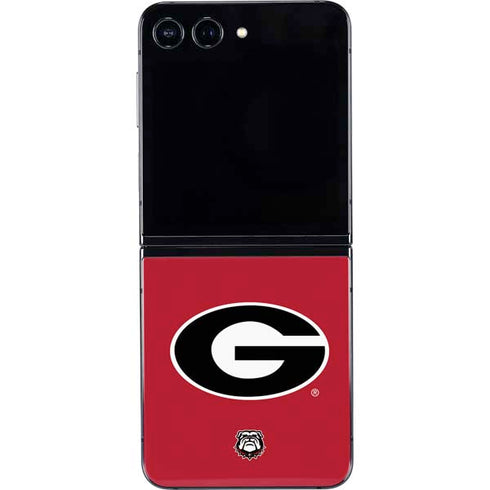 University of Georgia Logo Red Galaxy Z Flip5 5G Skin