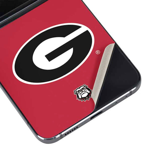 University of Georgia Logo Red Galaxy Z Flip5 5G Skin