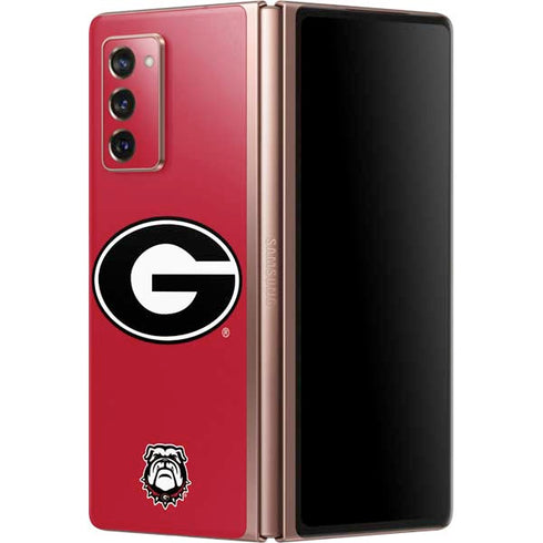 University of Georgia Logo Red Galaxy Z Fold2 5G Skin