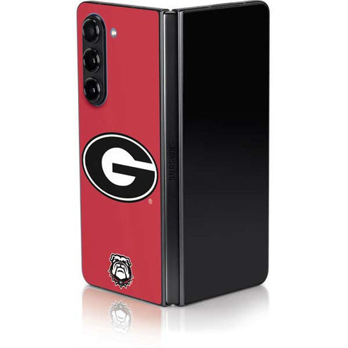 University of Georgia Logo Red Galaxy Z Fold5 5G Skin