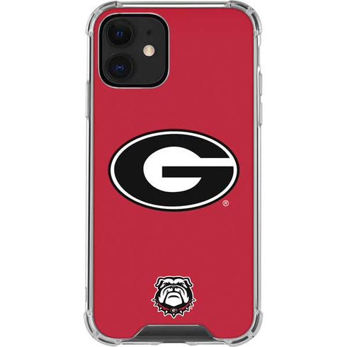 University of Georgia Logo Red iPhone 12 Clear Case
