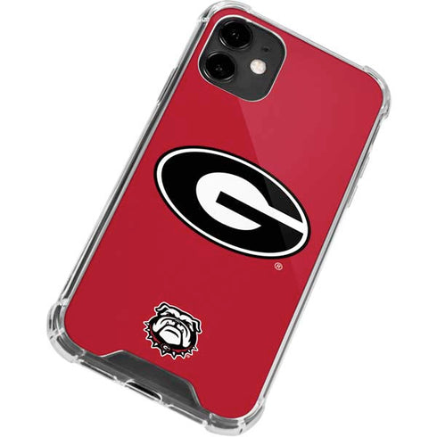 University of Georgia Logo Red iPhone 12 Clear Case