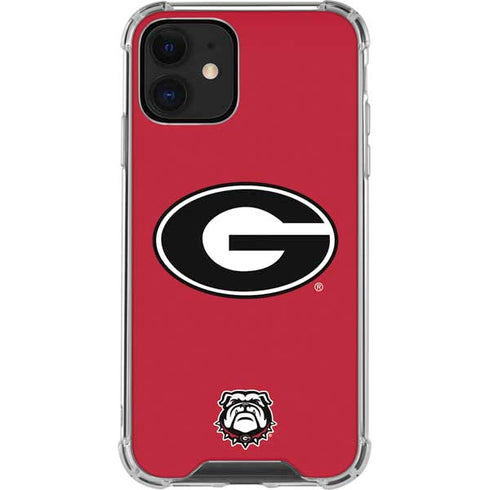 University of Georgia Logo Red iPhone 12 Mini Clear Case